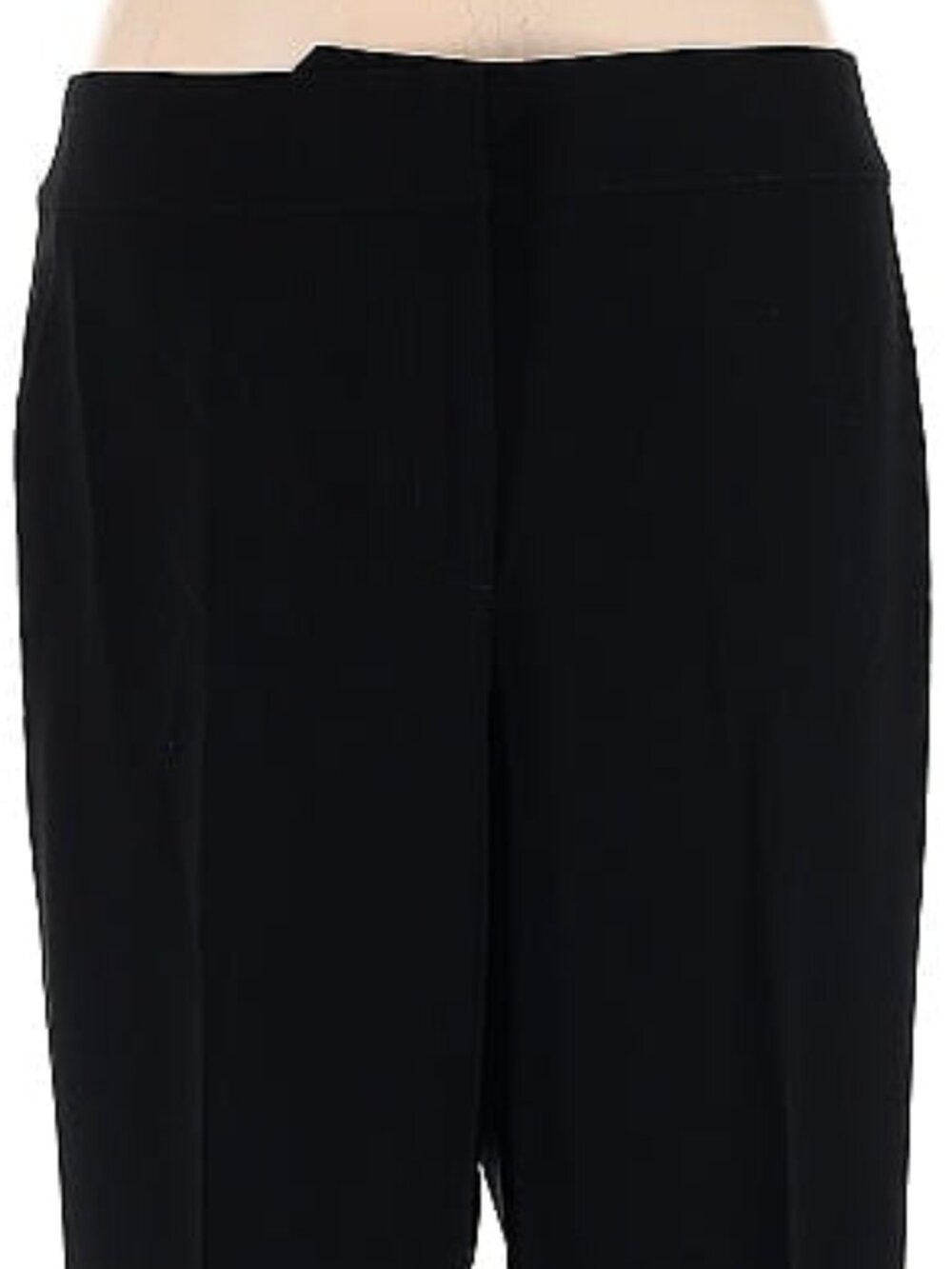ST. JOHN Caviar Black Split-Ankle Triacetate Dress Pants Size 4 - Picture 2 of 4
